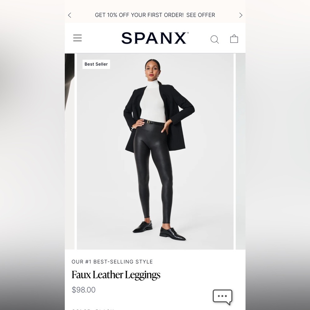Faux Leather Spanx Size XL